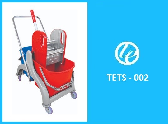 çift kovalı temizlik seti çelik presli